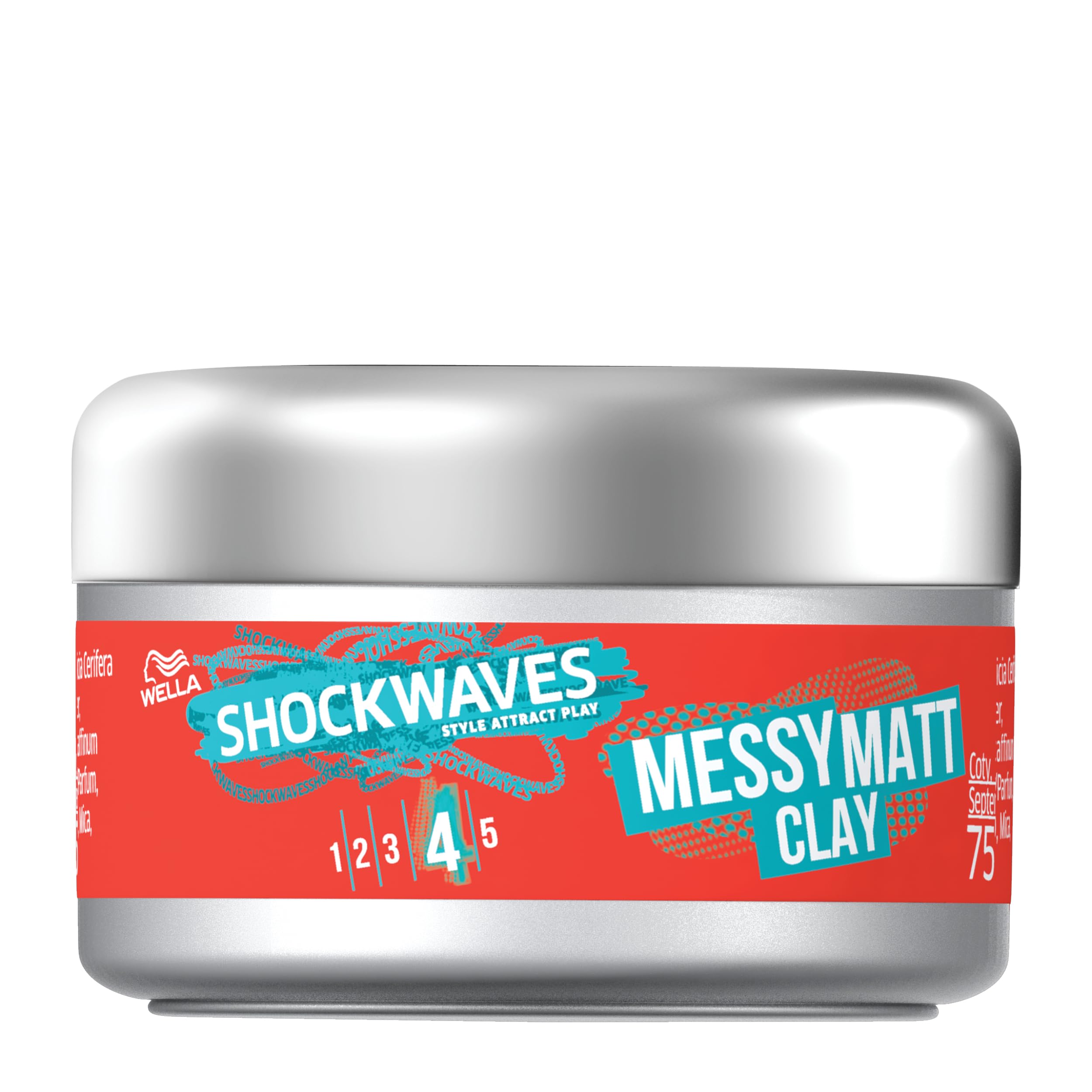 WELLA Shockwaves Hair Clay, Messy Matt, 75ml