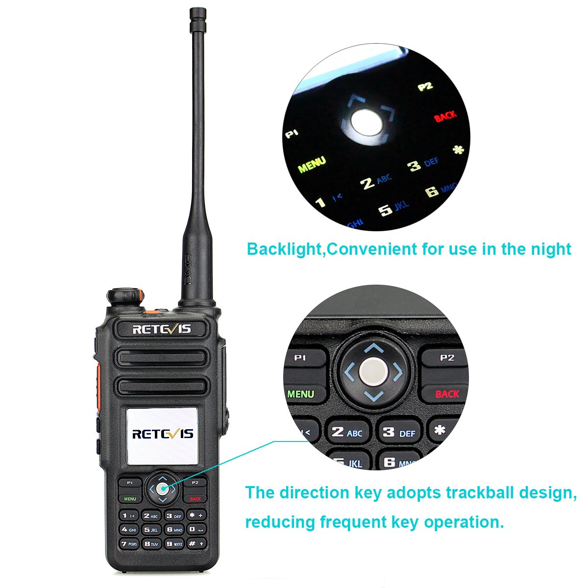 Retevis RT82 Dual Band DMR Digital 2 Way Radio Waterproof 3000 Channels