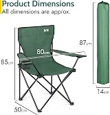 Trail Outdoor Leisure Trail Folding Camping Chair Green 100kg Capacity view 7