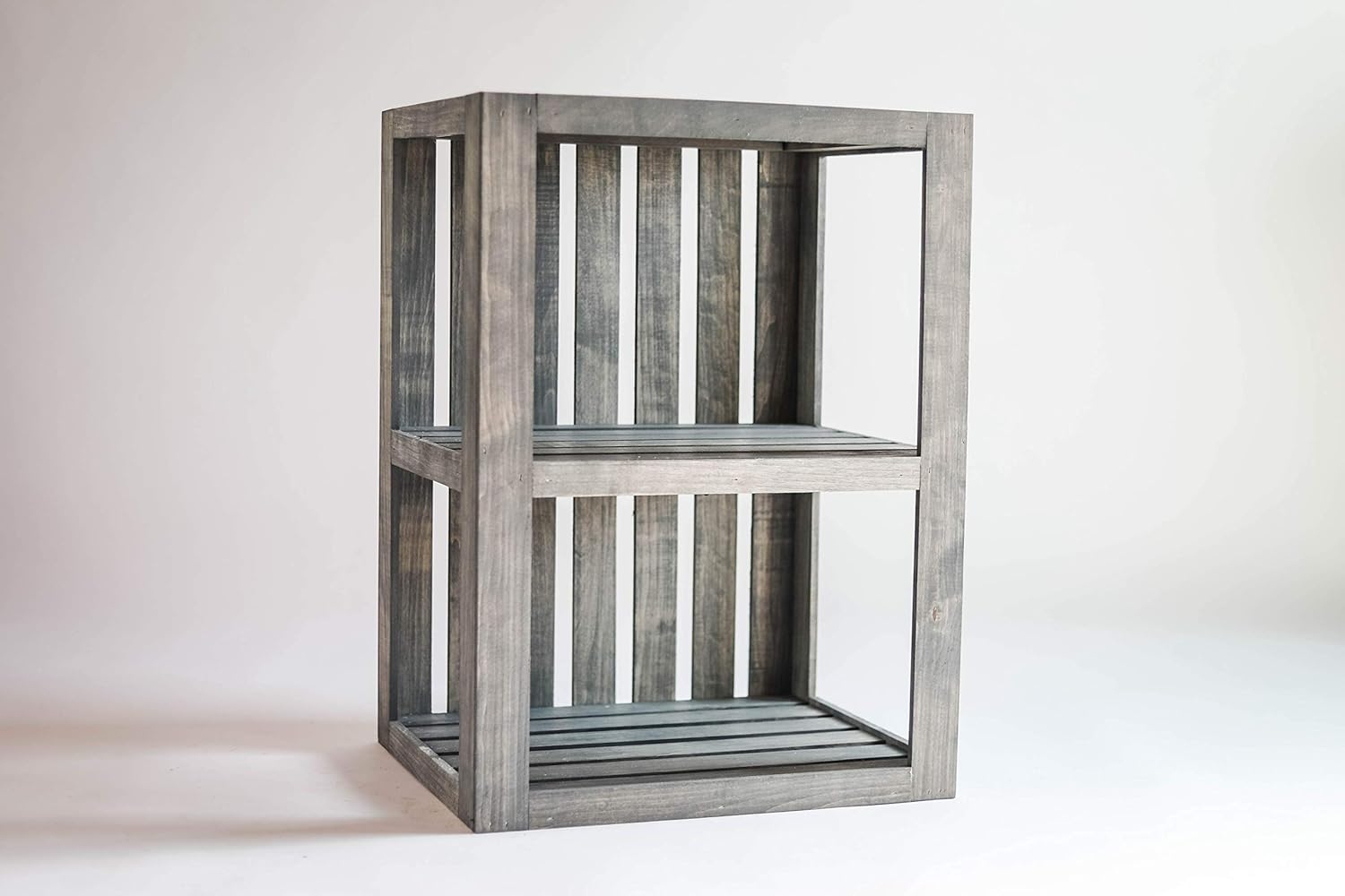 Amazon Com Darla Studio 66 End Table Nightstand Wood Crate Antique Gray Stained Kitchen Dining