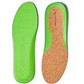 Cariuma Bio-Foam Removable Insoles with Cork Green Shoe Insert, No Slip, Washable Memory Foam Shoe Inserts for Sneakers, Provide Confort & Arch Support, Mens 10