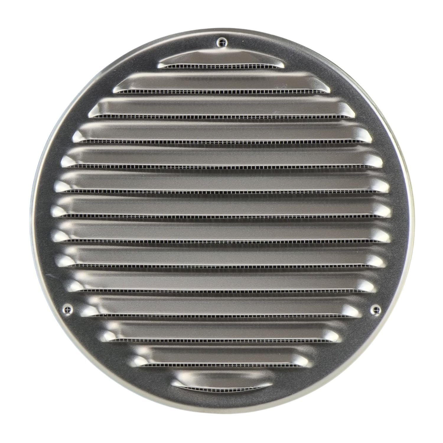 Steinberg14 Aluminium 200mm Metal Air Vent Cover with Insect Mesh - 8 inch Round Ventilation Grille