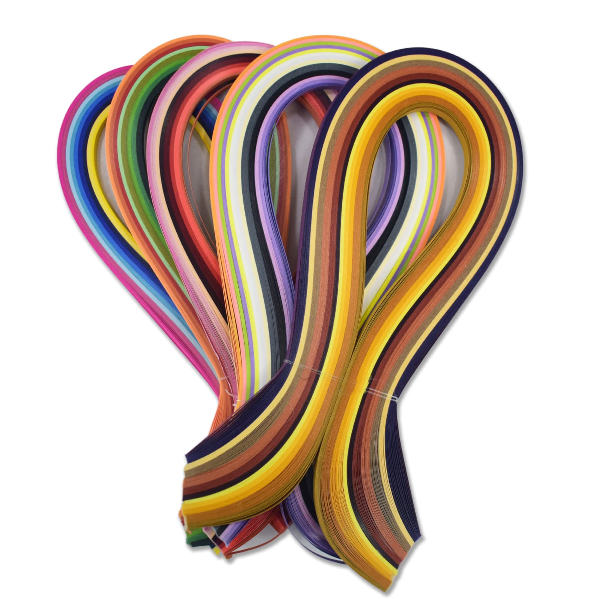 CrafTreat Reusable Multi Colored Quilling Paper Strips for Craft Work - 500 Quilling Strips 3mm 30 CM Length - Paper Quilling for Decorating Cards, Gift Bags, Picture Frames and Scrapbooking