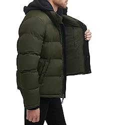 Levi's Men's Bubble Puffer, Olive Taslan, X-Large