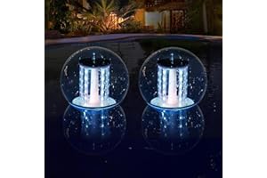 Cootway Floating Pool Lights, RGB Color Changing LED Pool Lights That Float, IP68 Waterproof Floating Solar Pool Light, Solar Floating Light for Pool Backyard Patio Wedding Party Decor(1 Piece)