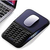 Vaydeer Ergonomic Mouse Pad with Wrist Rest – Memory Foam Mouse Pad with Wrist Support & Massage Bulge, Non-Slip PU Base, Rel