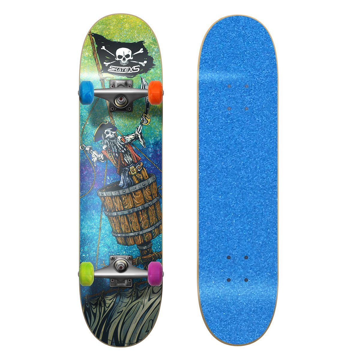 SkateXS Beginner Pirate Street Skateboard