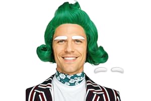 ColorGround Green Styled Cosplay Wig for Halloween (Green for adult)