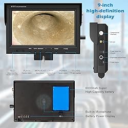 Sanyipace Sewer Scope Camera 165FT/50M, 9'' LCD