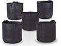 247Garden 5-Pack 3 Gallon Grow Bags /Aeration Fabric Pots w/Handles (Black)