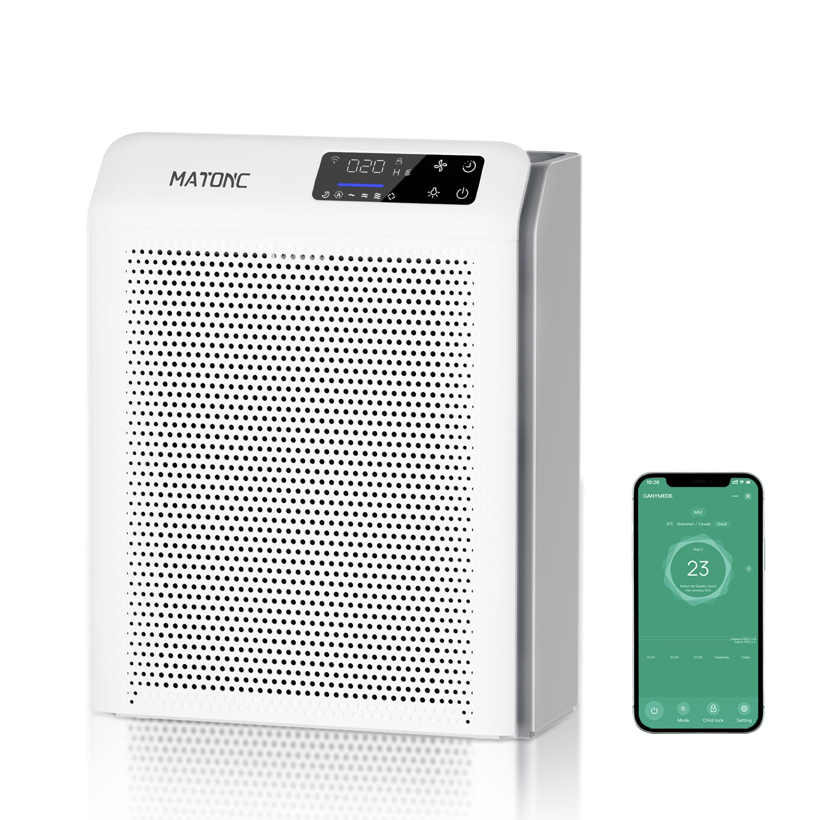 Photo 1 of Air Purifiers for Home Bedroom Large Room Up to 3500 Ft², App Smart Control,Real-Time Air Quality Sensor, Ultra-Quiet Sleep Mode, Auto Mode, HEPA Air Purifier for Pet Hair Dust Odors
