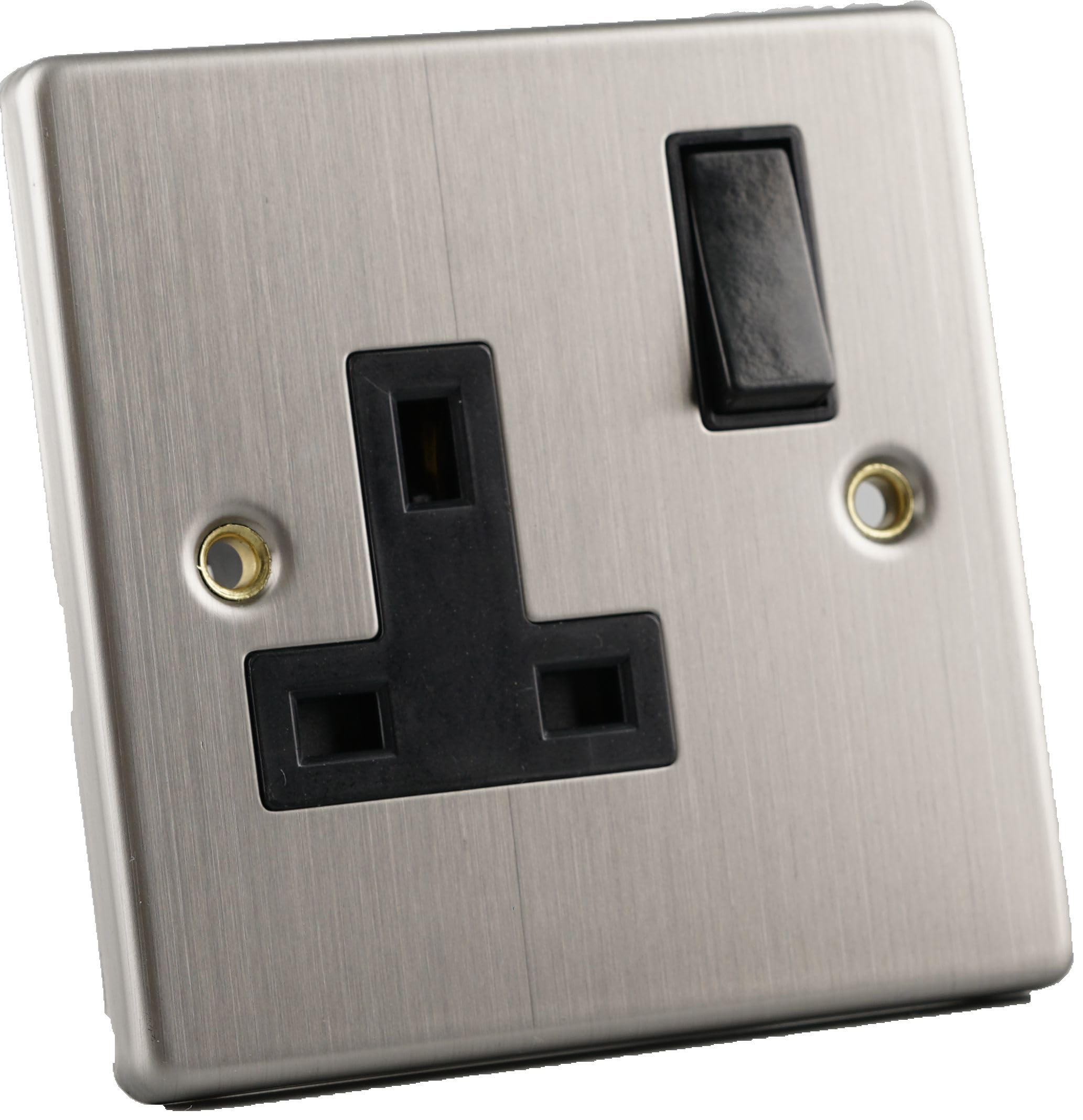 WK Electrical - Stainless Steel | Wall Switches and Sockets (Socket - Single Pole, 1 Gang)