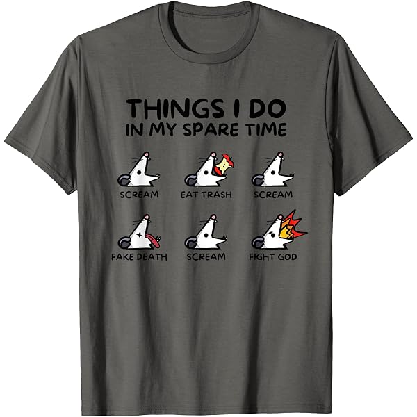 Amazon.com: Funny Opossum Things I Do In My Spare Time Scream Eat