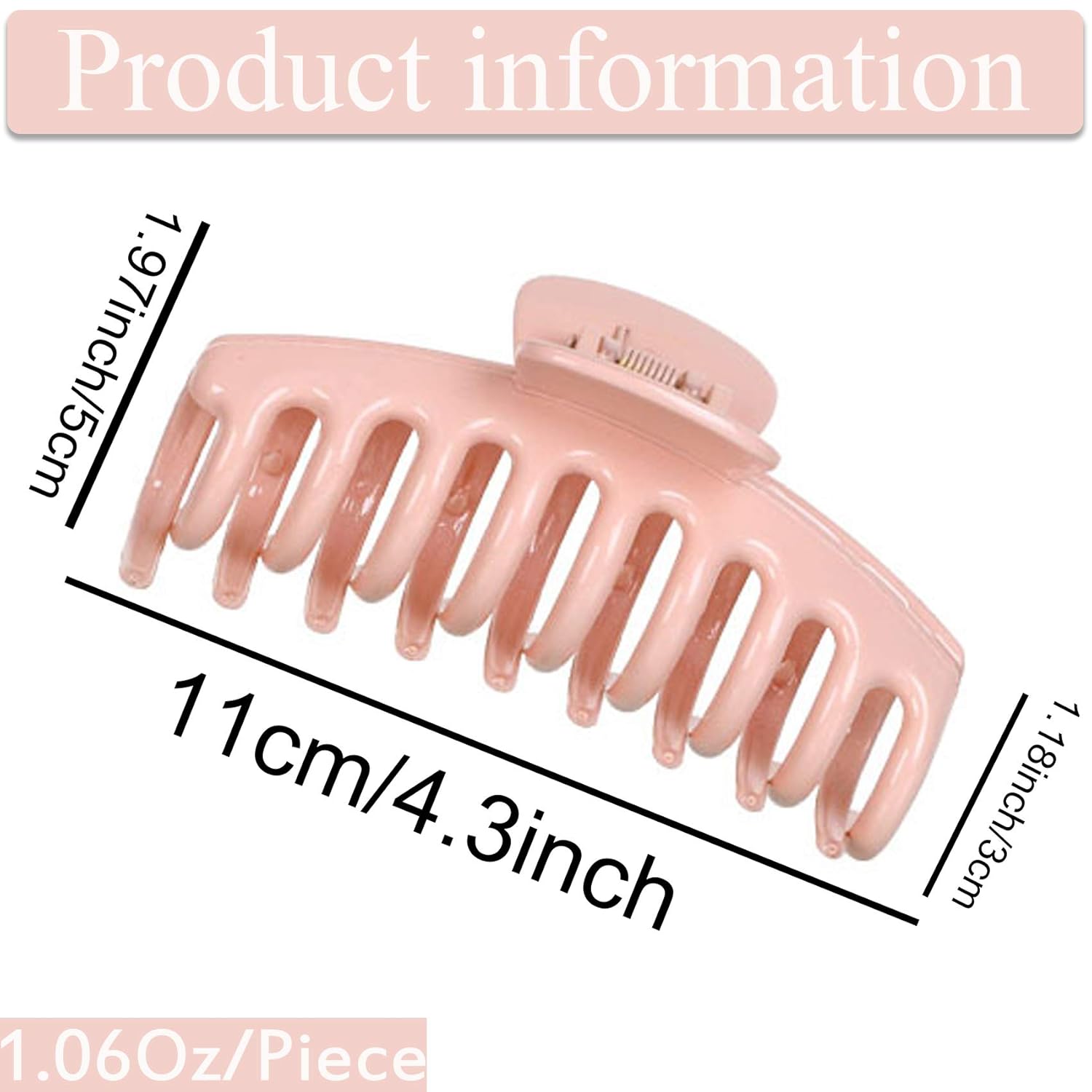 12 Pieces Big Hair Claw Clips, Messen Large Jaw Clips Non Slip Hair Clip Clamps Strong Hold Hair Catch Styling Accessories Ponytail Holder for Women Girls Christmas, 12 Colors : Beauty