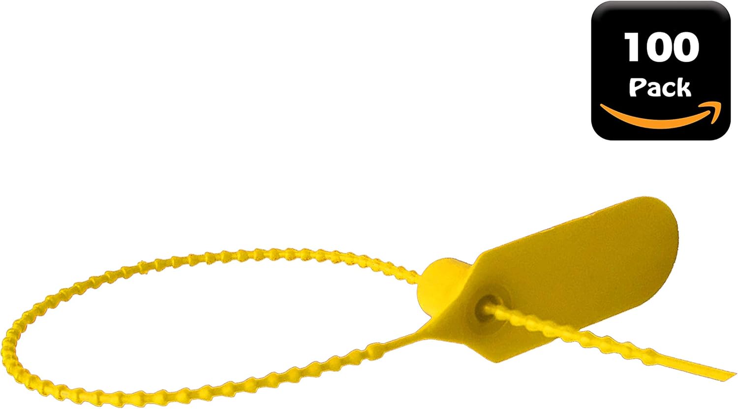100 Pack Metalwaware Solutions Yellow Pull Zip Tie Cable Tamper