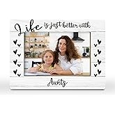 CGBHW Aunts Gift Picture Frame, Aunt Gifts from Nephew Niece, Appreciation Gift for Auntie, Aunties Aunts Thank You Gifts for Aunt Photo Frame 4x6 Horizontal Photo for Tabletop Display