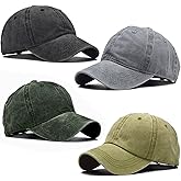 4 Pieces Toddler Baseball Hat Kid Baseball Cap Washed Cotton Adjustable Caps Hats for Boys Girls