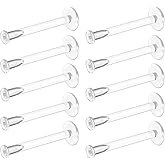Bioflex Clear Earrings for Sports, Work, School, Surgery, MRI - Clear Piercing Jewelry Labret Studs for Ears, Cartilage, Helix, Tragus, Lip, Medusa, Monroe - Flat Push-In Plastic Earrings (16g, 18g) Piercing Retainers