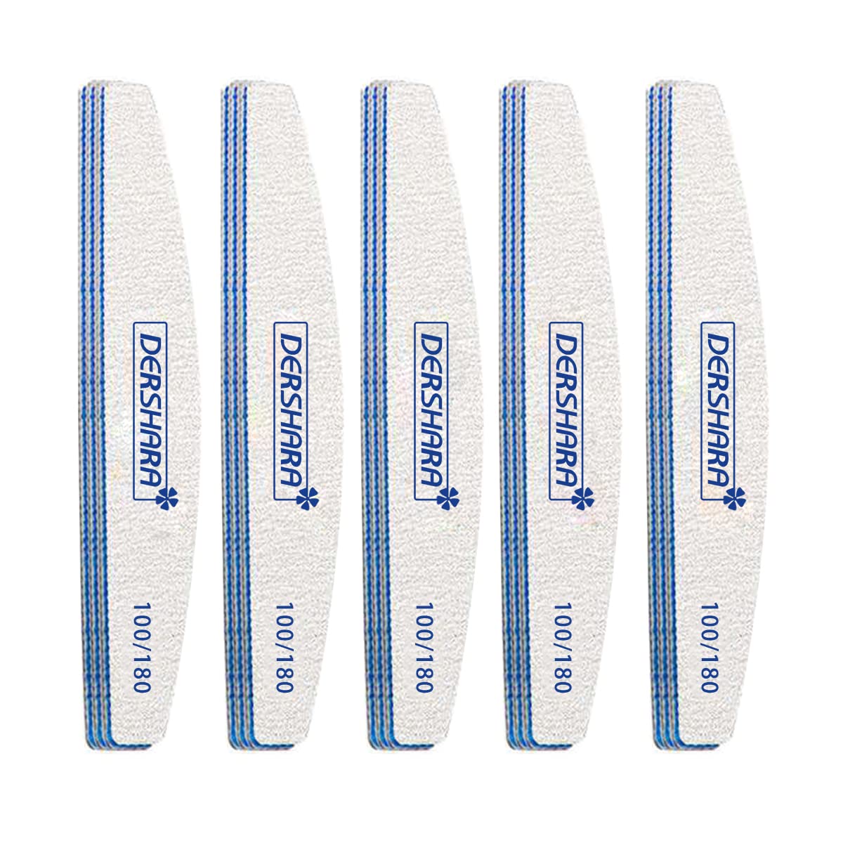 Professional Nail File Double Sided Grit 100/180 Buffer Emery Board Manicure Tools for Nail Grooming and Styling, Acrylic Gel Nail Buffer File Block Nail Polisher - 15 Pcs (100/180)