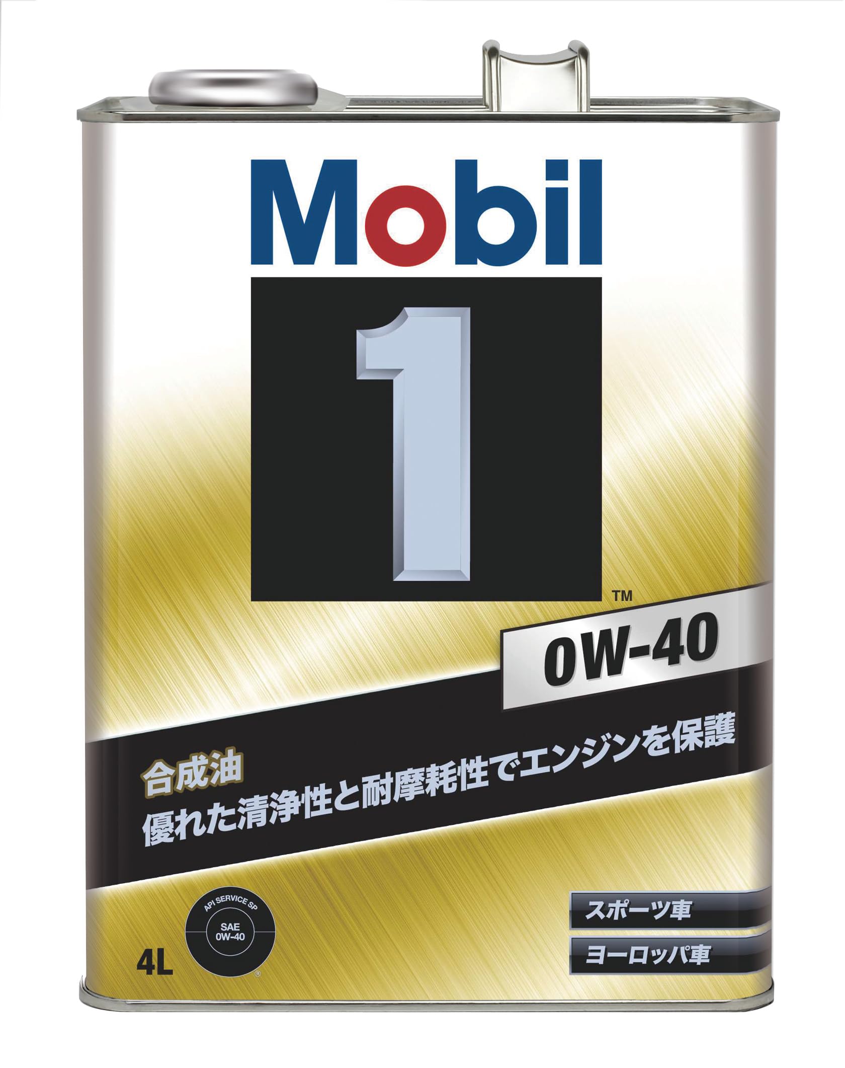 モービル(Mobil) エンジンオイル Mobil 1 0W-40 SP/CF A3/B4 化学合成油 4L商品画像