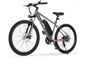 Qlife Racer Electric Bike for Adults - 21-Speed Mountain Lightweight Ebike with 350W Brushless Motor, 375Wh Removable Battery, 26X2.1 Tire Step Over E-MTB, Up to 40 Miles, E Bikes