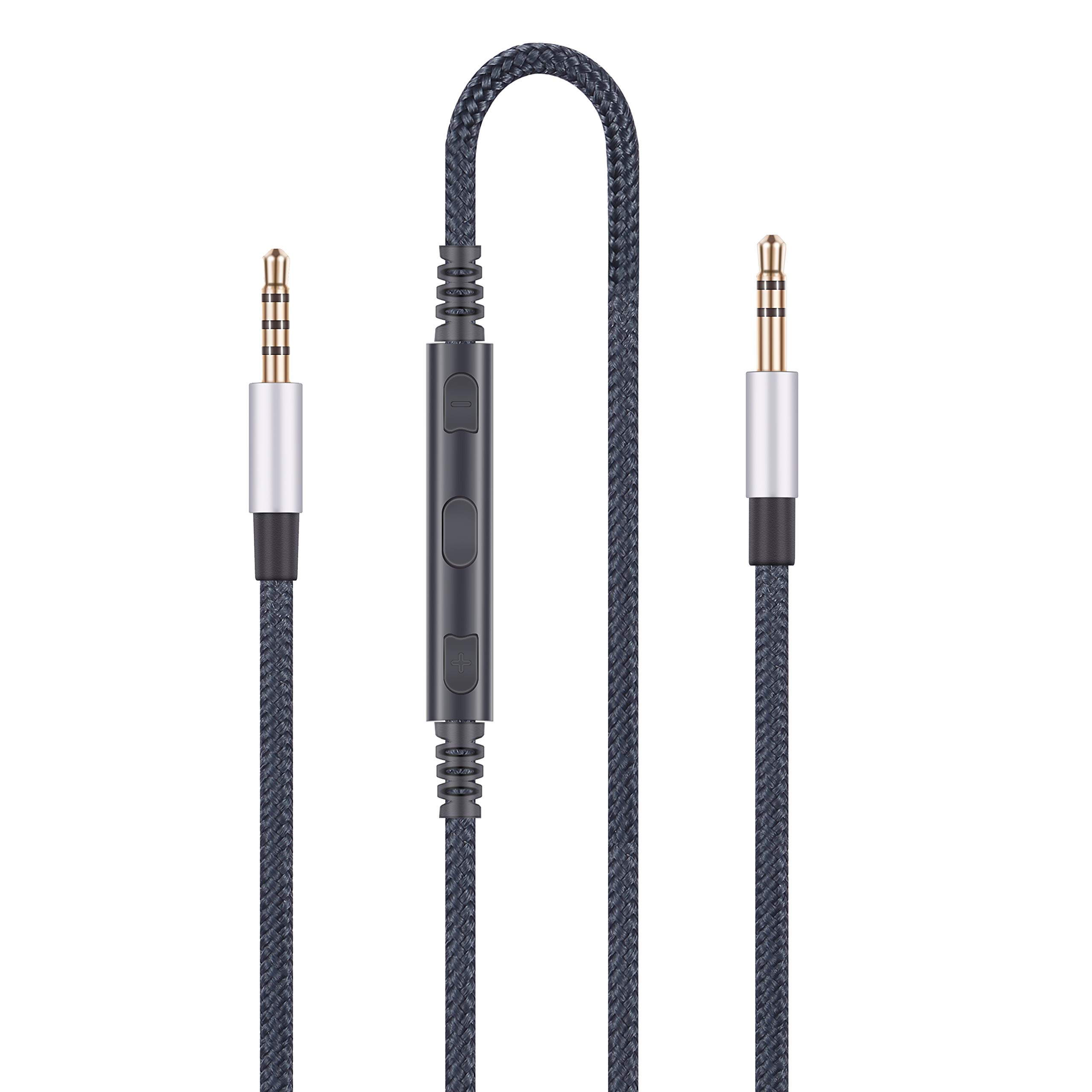 Audio Replacement Cable Compatible with B&O Play by Bang & Olufsen Beoplay H6, H7, H8, H9, H2 Headphones and Compatible with iPhone iPod iPad Apple Devices with in-Line Mic Remote Volume Control