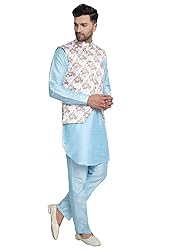 SKAVIJ Men's Kurta Pajama and Jacket