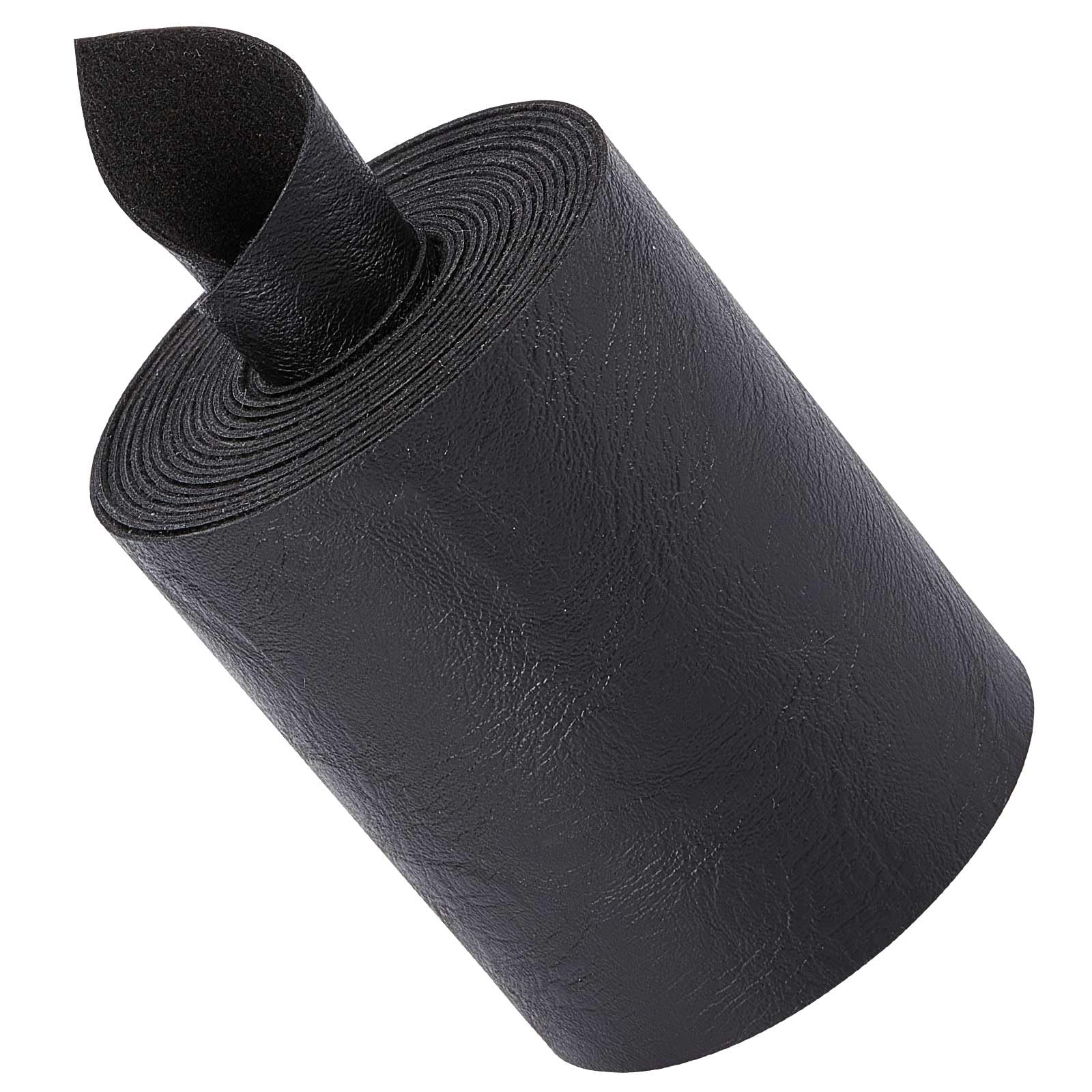 GORGECRAFT 2.8" Wide Matte Black Faux Grain Buffalo Leather Strap 79" Long Leather Strip Cord 1.2mm Thick Single Sided Leather Roll Synthetic Leather Cord for Diy Crafts Projects Wrapping