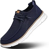 Mens Slip-on Loafers Comfortable Boat Shoes Casual Walking Sneakers Mesh Business Oxfords Work Lightweight Soft Sole
