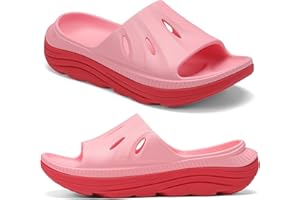 OZLOOK Womens Recovery Sandals Slides for Mens Plantar Fasciitis Sport for Sandals Comfortable Orthotic Athletic Arch Support Slides, Lightweight Cloud Slippers Thick Cushion Open Toe