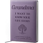 Grandma I Want to Know Your Life Story Leather Journal - A Guided Journal To Share Her Memories - Meaningful Gifts for Grandma from Granddaughter Grandson - Ideal Gifts for Mothers Day, Birthday & Christmas