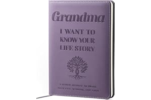 YDCUV Grandma I Want to Know Your Life Story Leather Journal - A Guided Journal To Share Her Memories - Meaningful Gifts for Grandma from Granddaughter Grandson - Ideal Gifts for Mothers Day, Birthday & Christmas