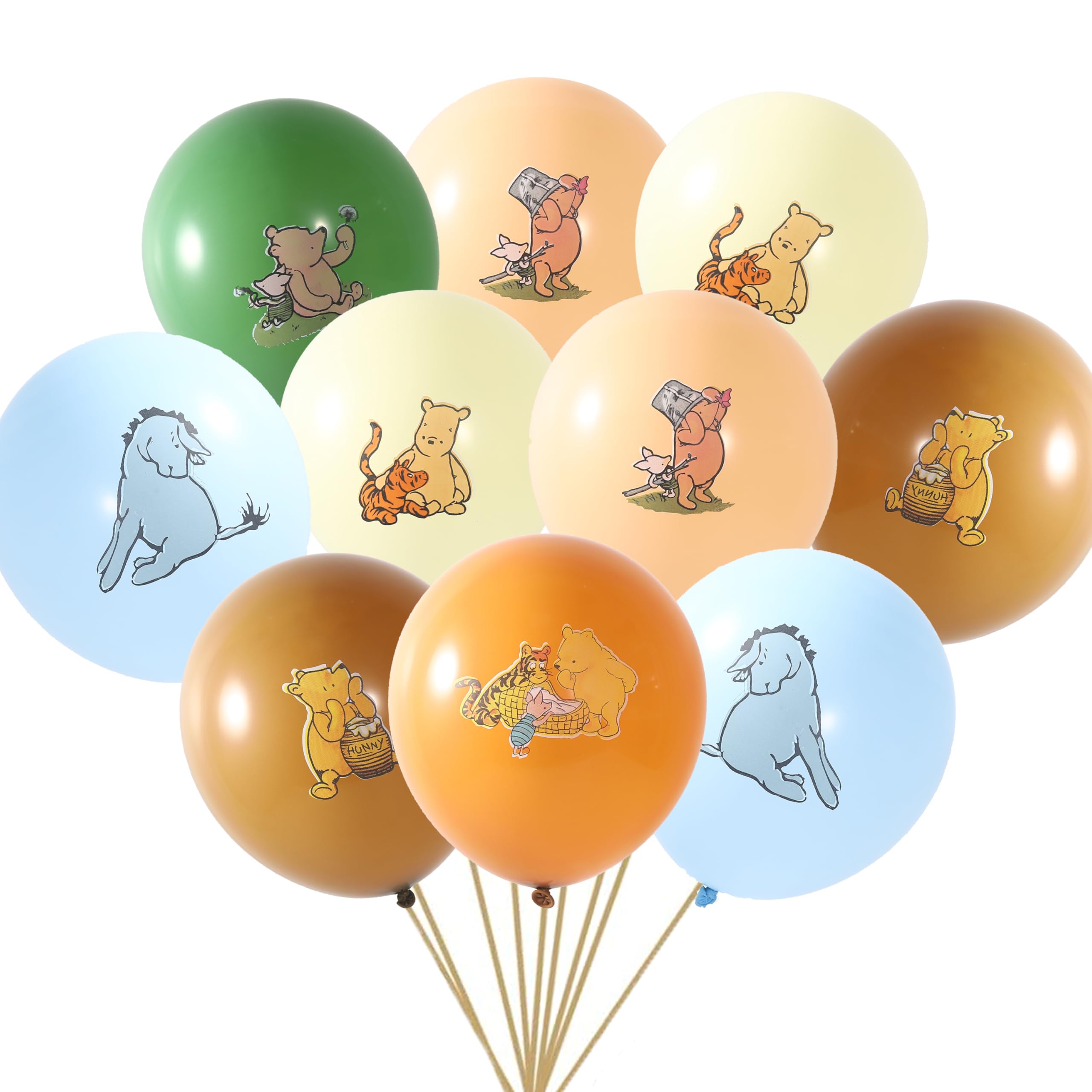 Photo 1 of 36Pcs Winnie Balloons for Baby Shower Decorations 12 inch Latex Balloons Birthday Party Decoration Supplies