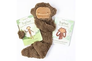 Slumberkins Bigfoot Snuggler & 2 Board Books Complete Set Bundle | Soft Plush Toy for Ages 0+ | Enhances Self-Esteem & Positive Relationships (Bigfoot Snuggler Plush + 2 Board Books)