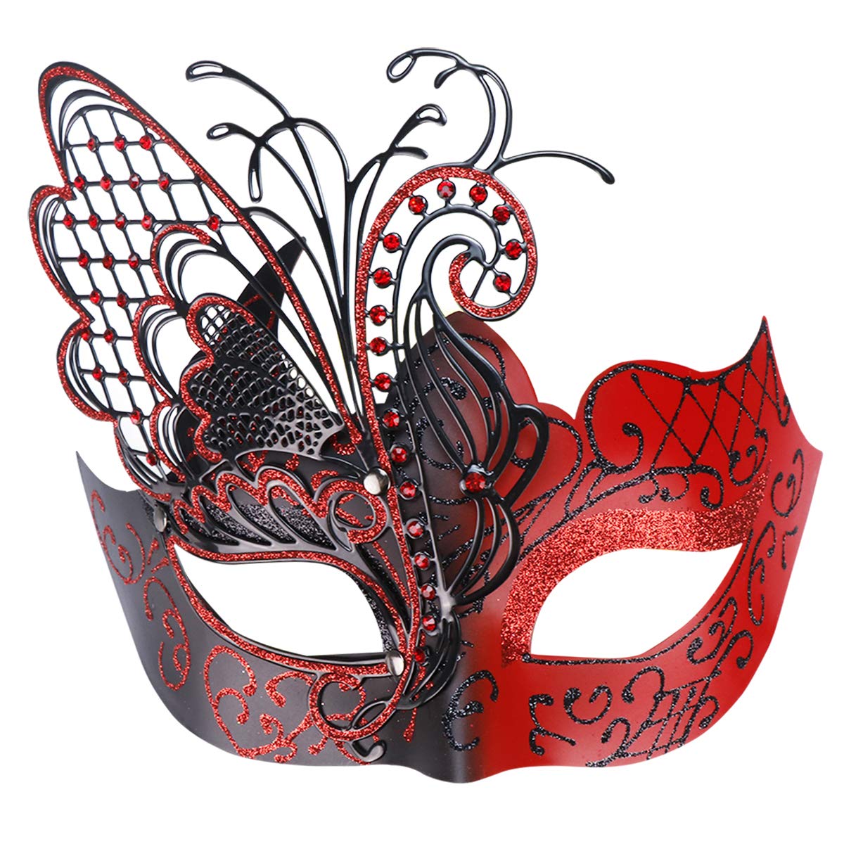 Coddsmz Mysterious Venetian Butterfly Shiny Butterfly Lady Masquerade Halloween Mardi Gras Party Mask