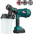 NEU MASTER Cordless Paint Sprayer, Cordless Spray Paint Gun with 3 Spray Patterns and Adjustable Valve Knob for Painting Ceiling, Fence, Cabinets, Walls