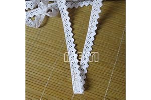 QIUDA 15 Yard Cotton Crochet Scalloped Lace Edge Trim Ribbon Tape 1/2" Width Vintage Style Edging Trimmings Fabric Embroidered Applique Sewing Craft Wedding Bridal Dress Gift Wrapping Scrapbooking(White)