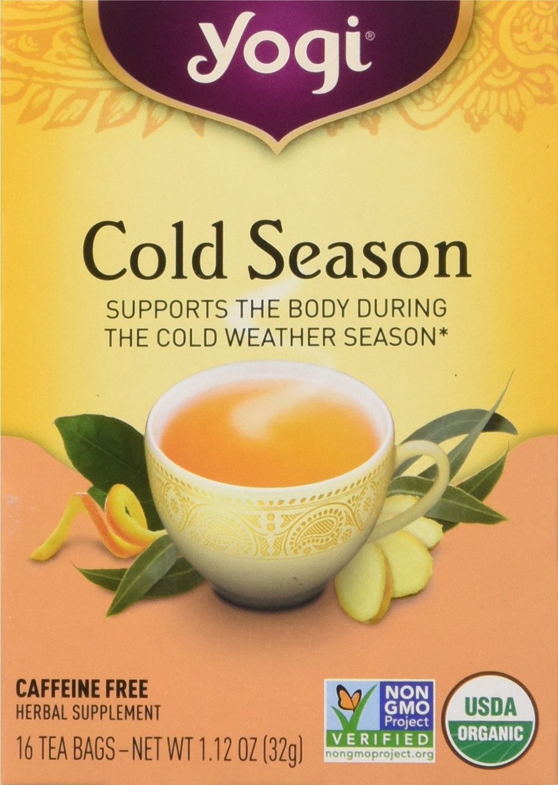 Yogi Tea, Cold Season, 16 Count (Pack Of 6), Packaging May Vary on