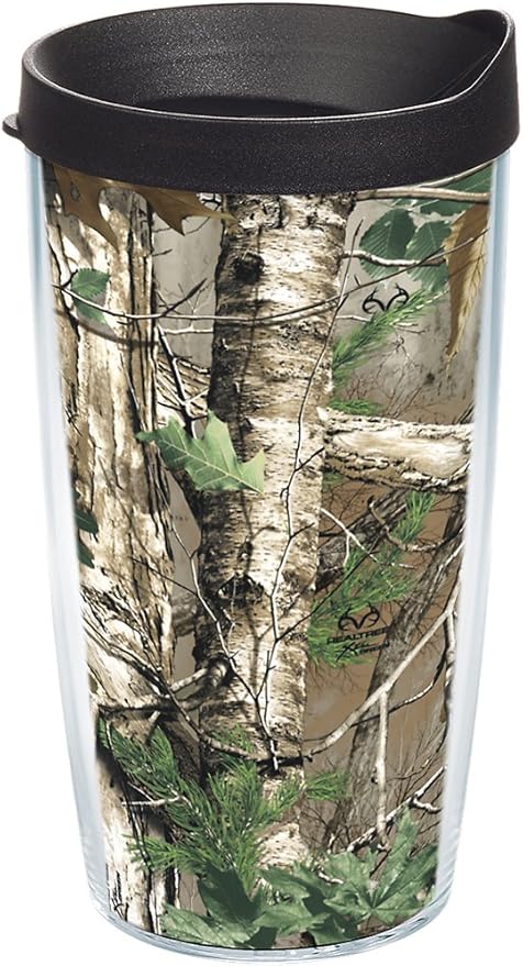 Amazon Com Tervis Realtree Xtra Green Knockout Tumbler With Wrap And Black Lid 16oz Clear Tumblers Water Glasses