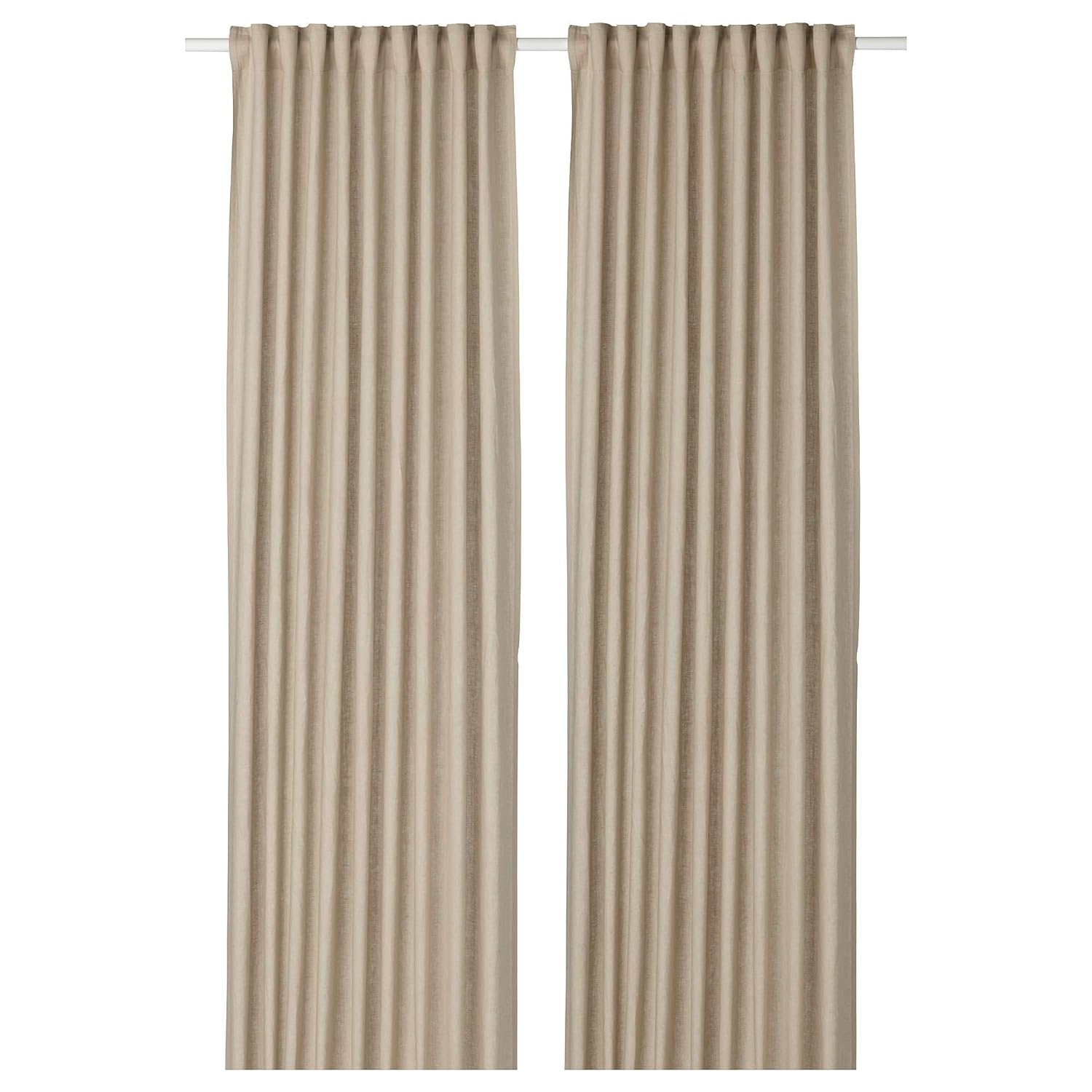 Buy Ikea Aina Curtains 1 Pair Beige 145x300 Cm 57x118 Online