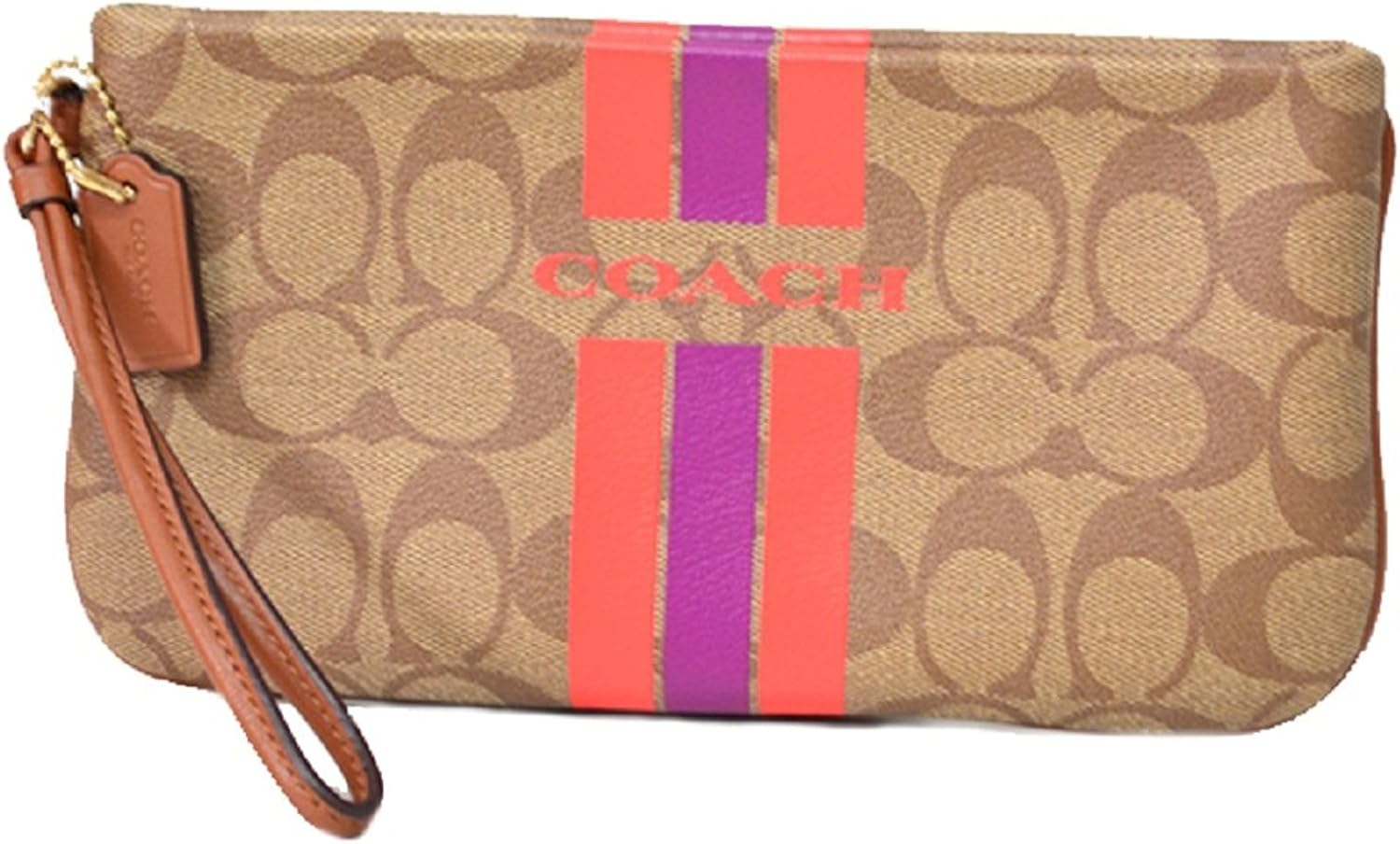 coach stripe wristlet