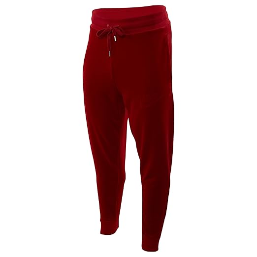 Buy Nike Sportswear Red Plush Velour Cuffed Sweatpants AH3388-687 (Med) at Amazon.in
