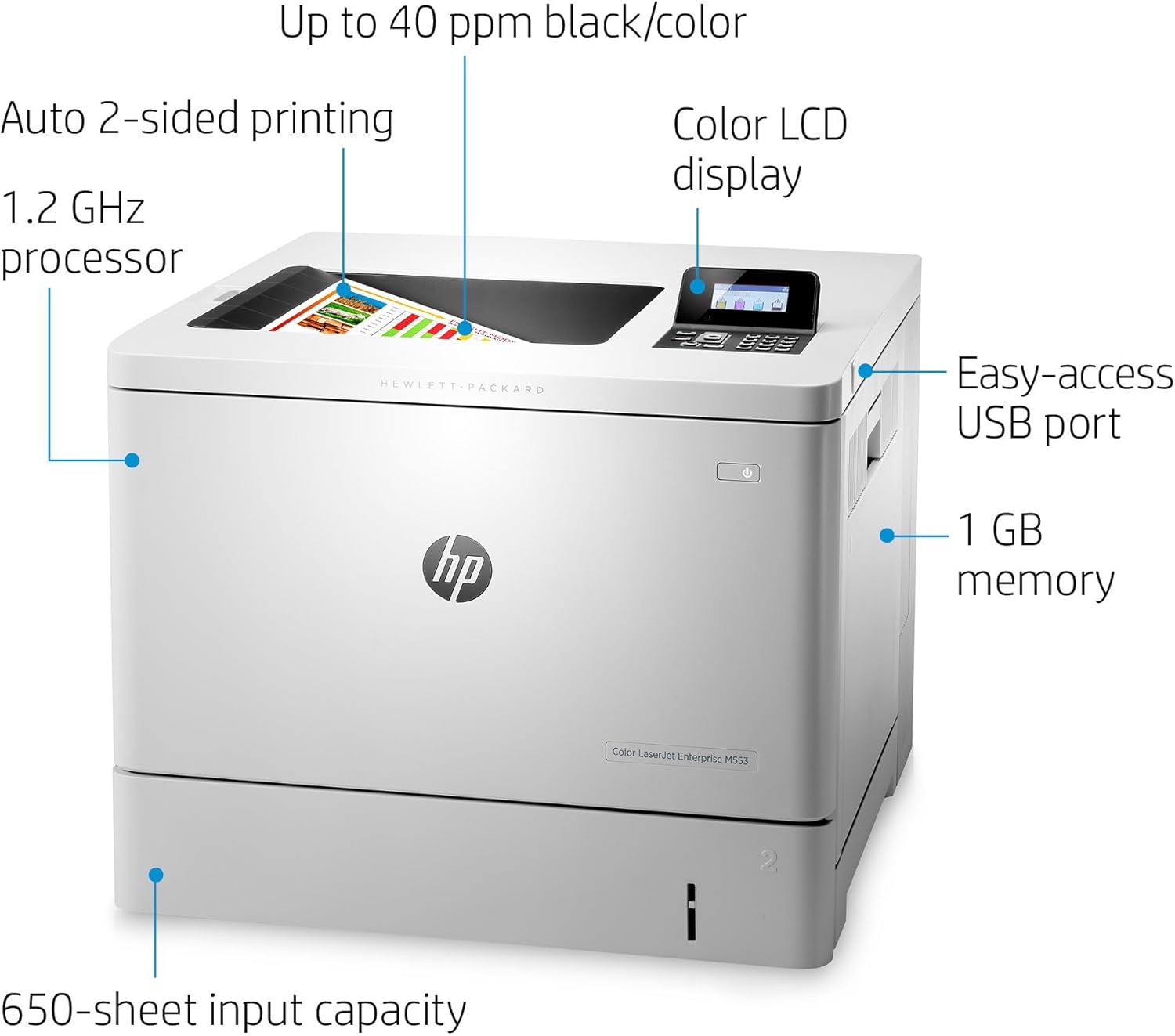 HP LaserJet Enterprise M553dn Color Laser Printer with HP Future Smart (B5L25A) 888182487426 eBay
