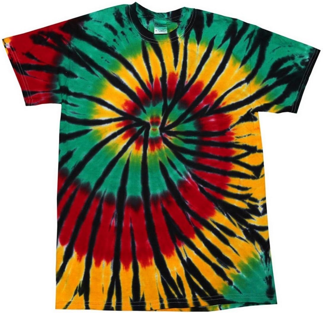 Adult Swirl Tie-Dyed Cotton Tee (Blue Ocean Swirl)