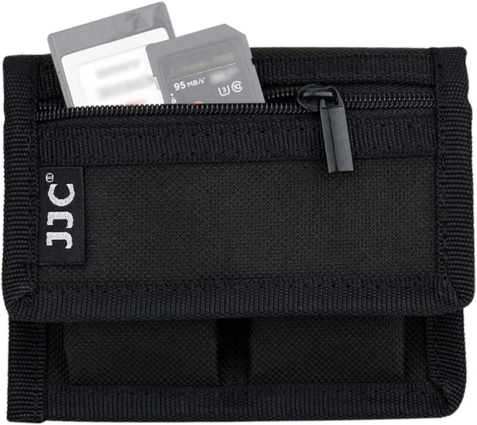 JJC Camera Battery Pouch Storage Bag Case & Memory Card Holder for Canon LP-E6 LP-E8 LP-E10 LP-E12 Nikon EN-EL14 EN-EL15 Sony NP-FW50 NP-F550 NP-FZ100 AA Batteries