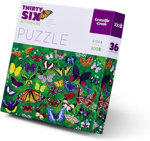 Crocodile Creek Thirty-Six Butterflies L 300Piece Jigsaw Puzzle