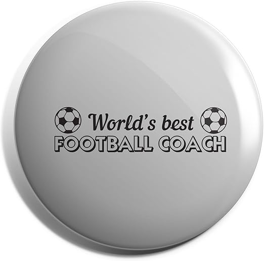 Hippowarehouse World's best football coach Badge Pin Amazon.co.uk