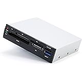 CSL - 3,5" USB 3.0 Cardreader (interner Kartenleser) All in One | USB 3.0 Multifunktionspanel ((Super Speed)) | MS/MS Duo, Compact Flash Typ I/II, /MD, SD/SDHC/SDXC, XD, microSD/TF, M2 | Power- und Indikator-LEDs | 19 pol. USB 3.0 | schwarz