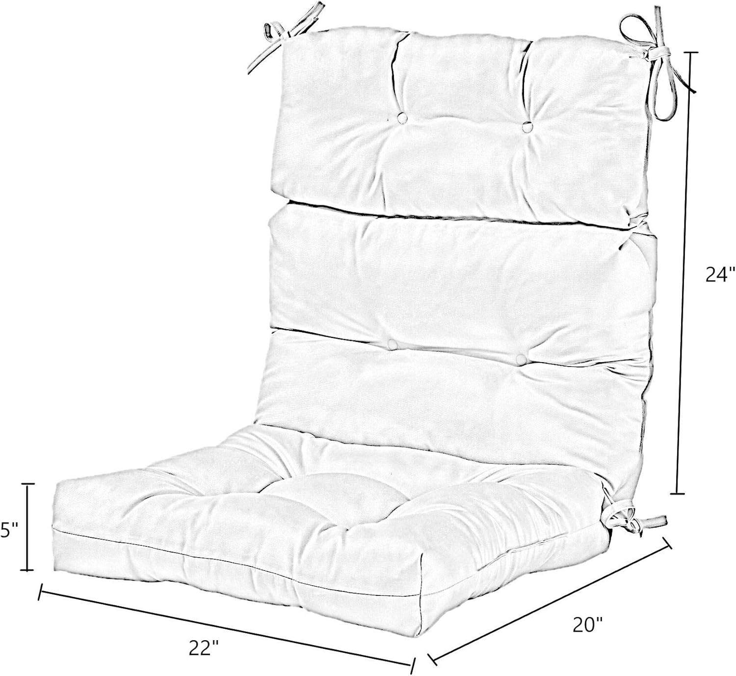 Greendale Home Fashions AZ4809-ROMASTRIPE Tuscan Stripe 44'' x 22'' Outdoor Seat/Back Chair Cushion : Garden & Outdoor