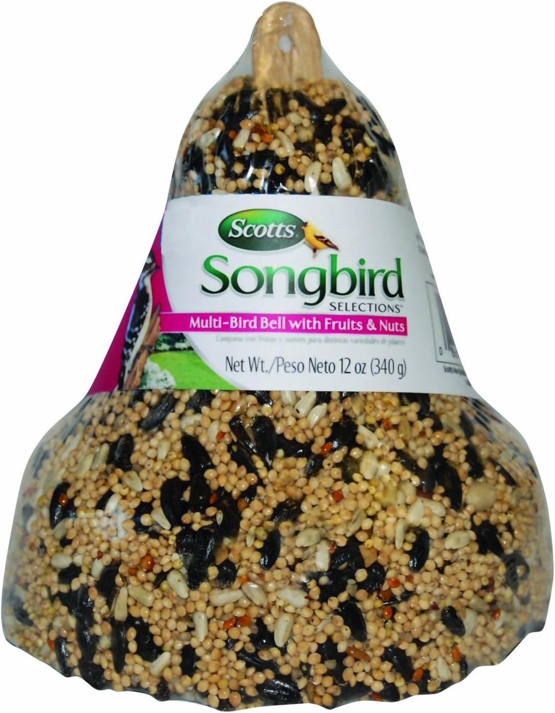 Songbird Selections 1022819 Multi-Bird with Fruit & Nuts Wild Bird Food, Bell Shape, 12-Ounce